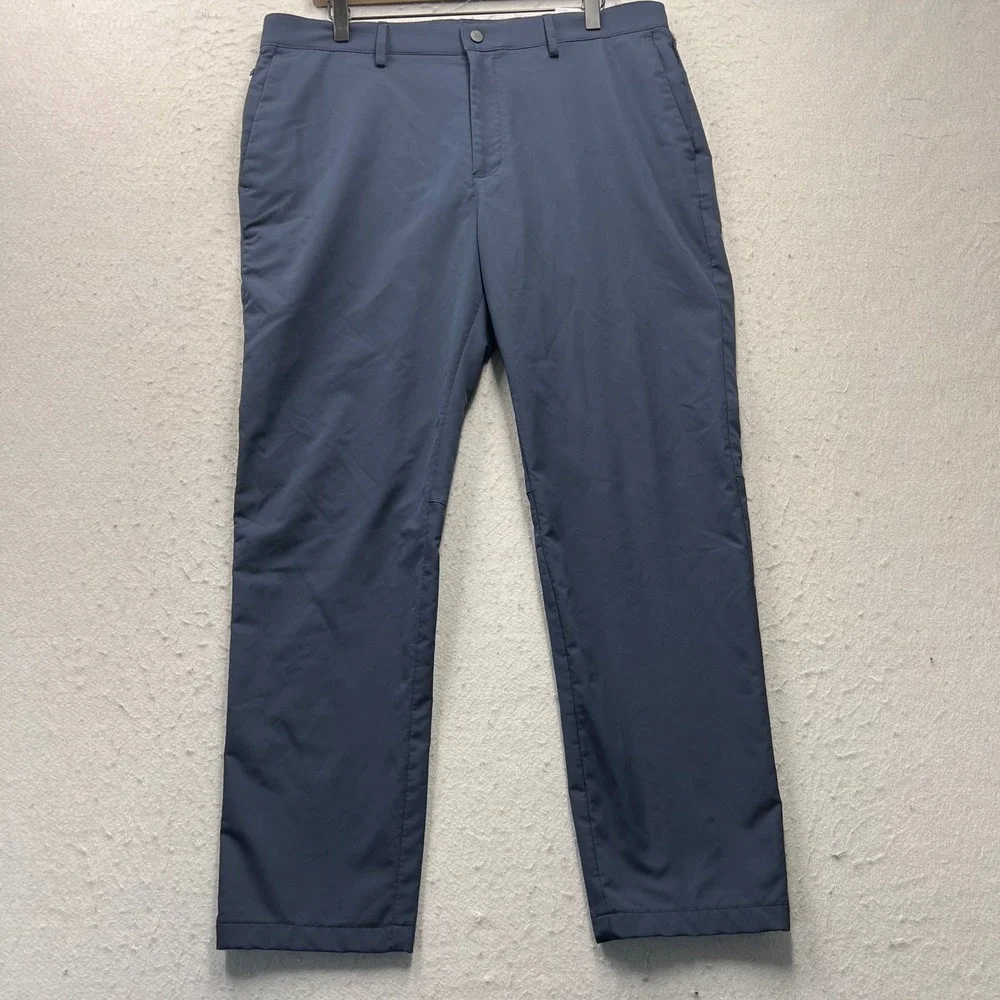 Banana‎ Republic Slim Fit Pants Mens 34x32 Blue Technical Golf Trousers 1583